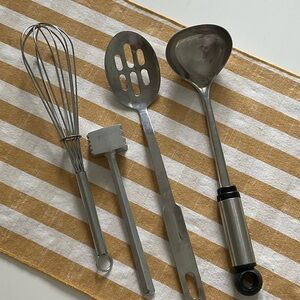 Premium Silver Cooking Utensil Set